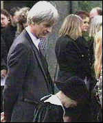 Josie and Dr Shaun Russell at funeral.